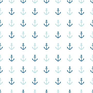 Seamless pattern with anchors Stock Illustration
