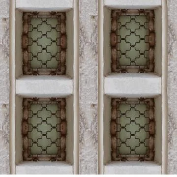 Seamless pattern of ancient castle window Stock Photos