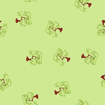 Seamless pattern ancient fantasy magic tree cartoon vector Illustrazione stock