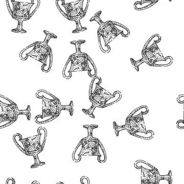 Seamless pattern Ancient greek vase featuring athletes competing design Stock Illustration
