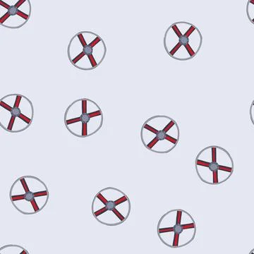 Seamless pattern ancient viking shield cartoon vector Illustrazione stock