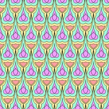 Seamless pattern and background on modern texture lines. Stock Illustration