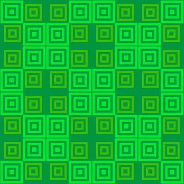 Seamless pattern and squares of green color Stock Illustration