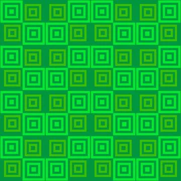 Seamless pattern and squares of green color Stock Illustration