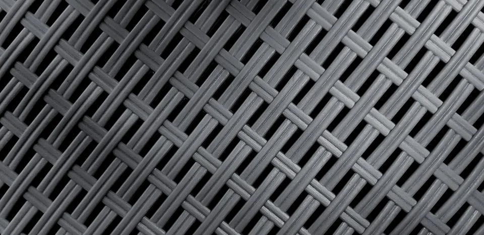 Seamless pattern and texture of black or gray weave for background. Stock Photos