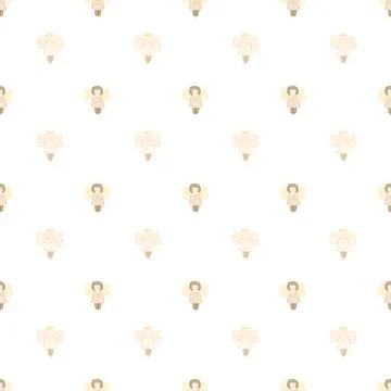 Seamless pattern angels boy and girl. pattern with the image of cute angels for 스톡 일러스트