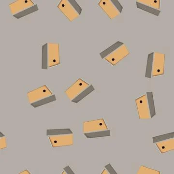 Seamless pattern animal bird house cartoon vector Stock Illustration