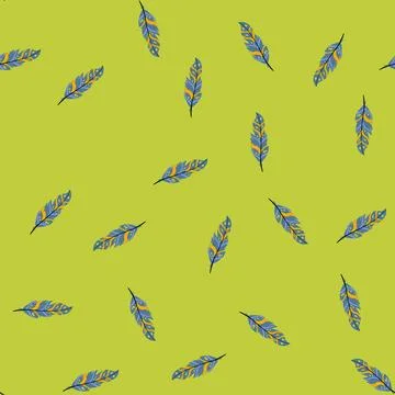 Seamless pattern animal feather exotic bird cartoon vector Stock Illustration