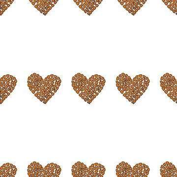 Seamless pattern with animal heart. Stock Illustration