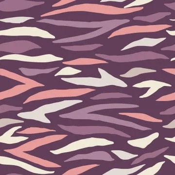 Seamless pattern with animal leather stripes. Abstract safari print in pink a Stockillustratie