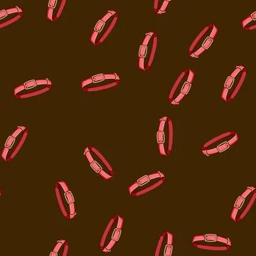Seamless pattern animal pet collar cartoon vector Stock Illustration