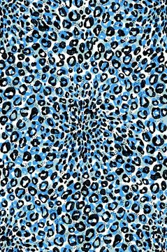Seamless pattern. Animal print. The blue leopard. Fashionable cheetah or snow Stock Illustration