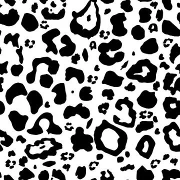 Seamless pattern with animal print leopard. Stock Illustration