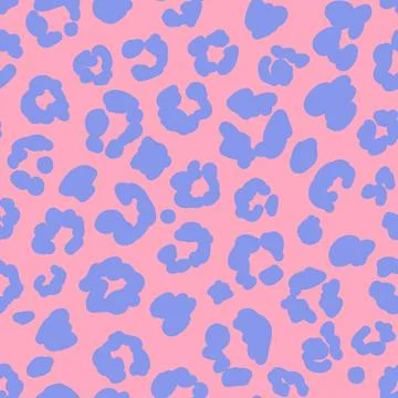 Seamless pattern animal print leopard skin, color fantasy wildlife. Design fo Stock Illustration