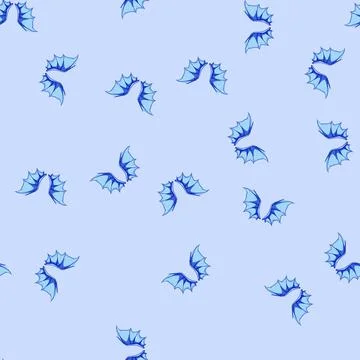 Seamless pattern animal wings dragon cartoon vector Illustrazione stock