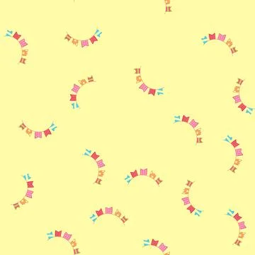 Seamless pattern anniversary birthday flags cartoon vector 스톡 일러스트