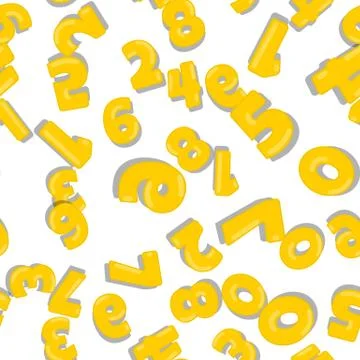 Seamless Pattern with anniversary numbers.  Illustration Illustrazione stock