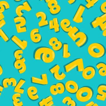 Seamless Pattern with anniversary numbers. Vector Illustration Stock Illustration