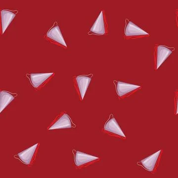 Seamless pattern anniversary party hat cartoon vector Stock Illustration