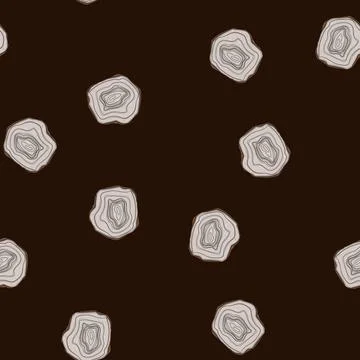 Seamless pattern annual tree rings cartoon vector イラスト素材