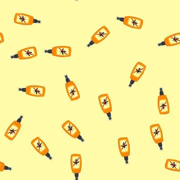 Seamless pattern ant insect repellent cartoon vector Ilustração Stock