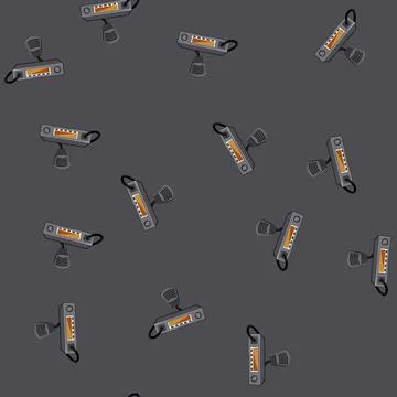 Seamless pattern antenna radio transceiver cartoon vector Illustrazione stock