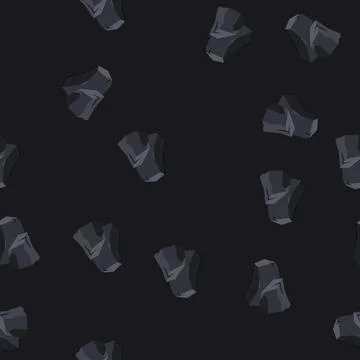 Seamless pattern anthracite coal ore cartoon vector Иллюстрация