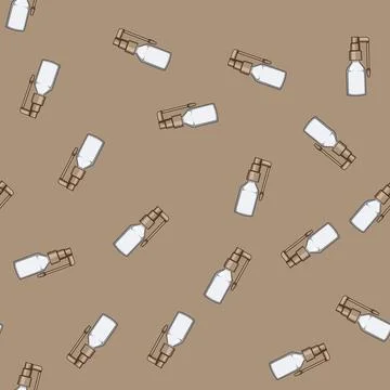 Seamless pattern antibacterial throat spray bottle cartoon vector イラスト素材