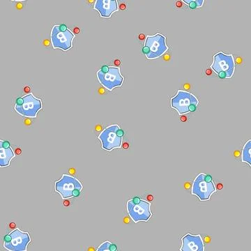 Seamless pattern antioxidant vitamin shield cartoon vector Ilustración de archivo