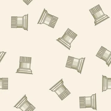 Seamless pattern antique column ancient cartoon vector Ilustración de archivo