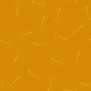 Seamless pattern antique key vintage cartoon vector Stock Illustration