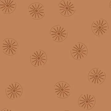 Seamless pattern antique wheel ancient cartoon vector Stock Illustration