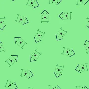 Seamless pattern apiary hive cartoon vector 库存插图