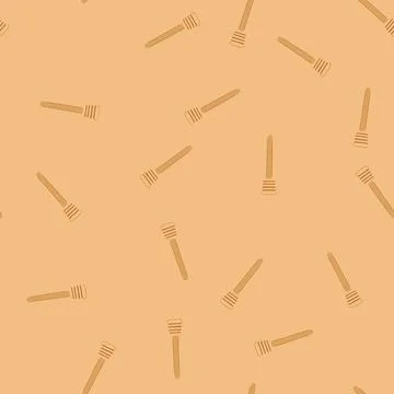 Seamless pattern apiary honey dipper stick cartoon vector 스톡 일러스트