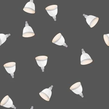 Seamless pattern app smart light bulb cartoon vector Stockillustratie