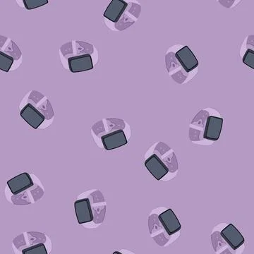 Seamless pattern app smart watch cartoon vector Illustrazione stock