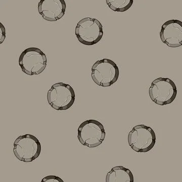 Seamless pattern app stone button cartoon vector Stock Illustration