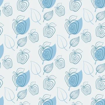 Seamless pattern with apple Stock Illustration