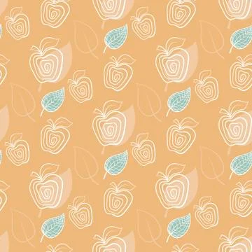 Seamless pattern with apple. Stock Illustration