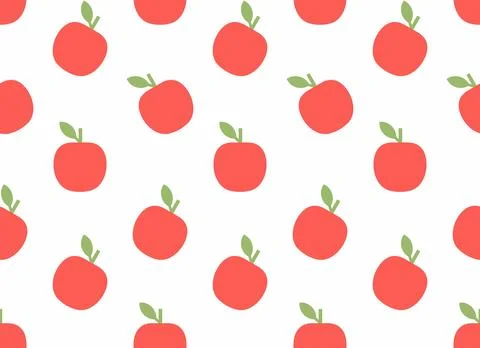 Seamless pattern with Apple Stock Illustration