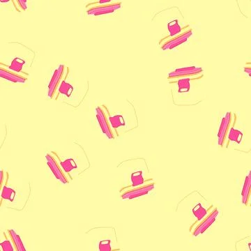 Seamless pattern apple lunch box cartoon vector Stock Illustration