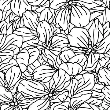 Seamless pattern with apple tree flowers. Beautiful decorative plants. イラスト素材