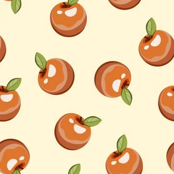 Seamless pattern with apple on white background. Natural delicious fresh tasty Illustrazione stock