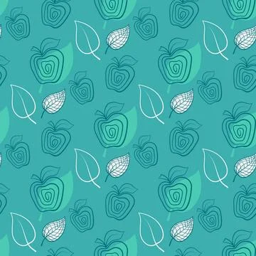Seamless pattern with apple.Apple,green,leaf. Seamless pattern with apple.... Foto stock