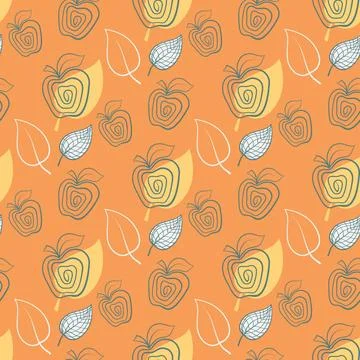Seamless pattern with apple.Apple,yeelow,leaf. Seamless pattern with apple... Stock Photos