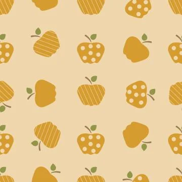 Seamless pattern with apples. Fruit background. イラスト素材