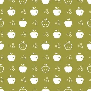 Seamless pattern with apples. Fruit background. 스톡 일러스트