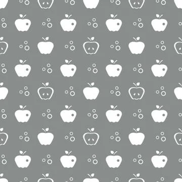 Seamless pattern with apples. Fruit background. イラスト素材