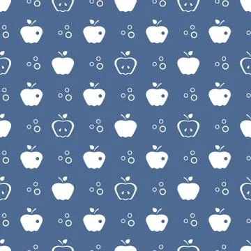Seamless pattern with apples. Fruit background. Stock Illustration