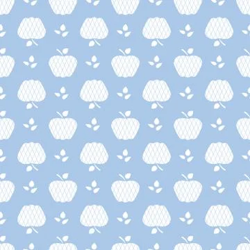 Seamless pattern with apples. Fruit background. Illustrazione stock